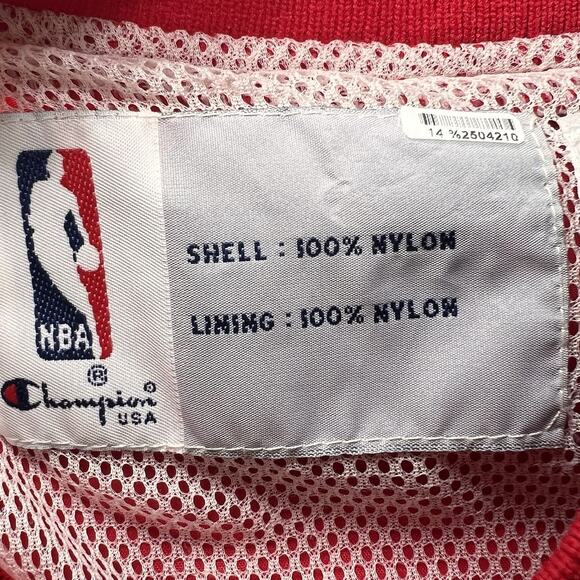 Champion Chicago Bulls Pregame Warm-Up Jacket Size XL Red Black VTG 90s RARE MJ - Picture 15 of 16